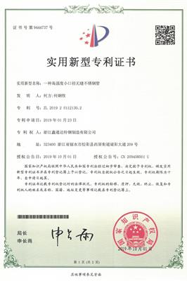patent certificate 201901