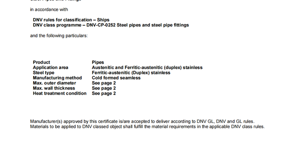 DNV Certificates